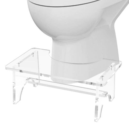 Acrylic Toilet Stool for Adults7 Inch Poop Stool Potty Stool Clear Toilet Step Foot Stool for Bathroom Portable Easy Install for Women Men